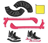 2 Pares Protectores Patines Hielo Ajustable,Elásticos Protector de Cuchilla Patines para Patinaje Artístico et Hockey