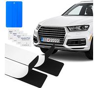 2 Pares Soporte para Matrícula Sin Marco, Soporte de Placa de Matrícula de Coche Autoadhesivo, 50 x 10 cm Porta Matrículas Invisible Sin Marco para Coche y Moto