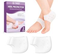 2 Pares Taloneras Silicona, Copas de talón silicona,Tobilleras De Silicona Transpirables, Alivia el dolor, La sequedad, Las grietas y la descamación de los talones