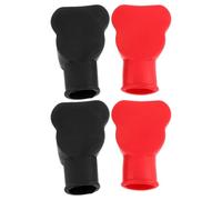 2 Pares Tapa Protectora de Terminales de Batería de Coche PVC | Aislamiento de Doble Capa, Identificación de Polaridad, Instalación Rápida sin Herramientas, para Mecánicos y Electricistas
