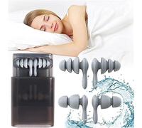 2 pares tapones para los oídos para dormir, 40 dB de reducción de ruido agradable para llevar 3 capas de silicona, bolas Quies con caja de almacenamiento para roncar, estudiar, viajar, conciertos