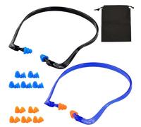 2 Pares Tapones para Oídos con Banda 10 Piezas Tapones para oídos de Silicona Protección Auditiva 1 organizador de bolsas Oxford Reutilizables Tapones para Los oídos Anti Ruido para Dormir