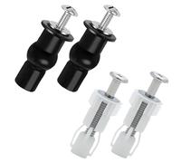2 Pares Tornillos de Expansión Tapa WC Tornillos de Asiento de Inodoro,Fácil de Instalar kit de Repuesto Fijaciones para Asiento de Retrete para Montar y Fijar Todas las Tapas de Inodoro