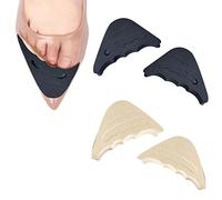 2 Pares Zapatos de relleno Talón de Las Plantillas del Zapato Protectora Plantillas Talón Amortiguador Almohadilla Inserta Hacer Zapatos Grandes Fit (Negro&Beige)