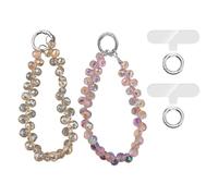 2 Partes De La Cadena Móvil De Pearl, 2 Teléfono Móvil, Remolque De Cristal De Teléfono Móvil, Teléfono Móvil -Bracelt -Bracelet, Teléfono Móvil, Accesorios De Decoración De Teléfonos Móviles