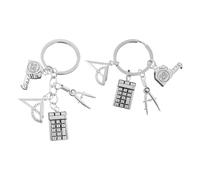 2 Partes del Hutper Compass Keygund, Cole De Temas De Enseñanza, Cadena De Claves Finales, Regalos De Diénticas De Matemáticas.