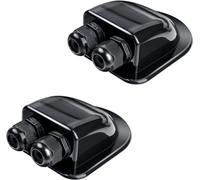 2 pasacables para techo, color negro, impermeable, para sistema solar, caravana, barco y aire acondicionado