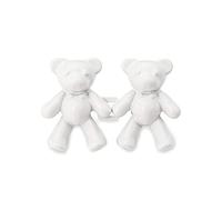 2 pasadores ajustables para jeans, con forma de oso, para pantalones vaqueros, no requiere costura, hebilla extensora de cintura, One Size, como se describe