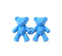 2 pasadores ajustables para jeans, con forma de oso, para pantalones vaqueros, no requiere costura, hebilla extensora de cintura, One Size, como se describe