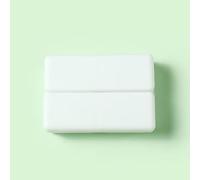 2 pastilleros con diseño de cierre magnético, 7 compartimentos, organizador de pastillas portátil para 7 días, caja de almacenamiento portátil para ancianos olvidadizos (blanco)