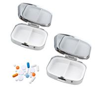 2 pastilleros pequeños, para viajes, pastillero pequeño, pastillero