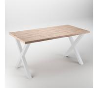 2 pata para mesa cross de acero color blanco altura 69.5 cm