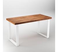 2 pata para mesa square de acero color blanco altura 72 cm