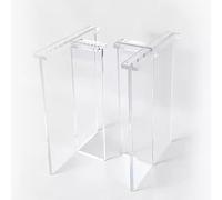 2 patas de acrílico transparente para mesa de comedor, banco y oficina, 50 x 71 cm
