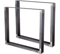 2 PATAS DE MESA DE ACERO BARNIZADO RECTANGULARES 80x72CM PATAS DE MUEBLES, PA...