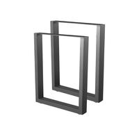 2 PATAS DE MESA DE ACERO FORMATO RECTANGULAR NEGRO, PATAS DE MUEBLES, PATAS D...
