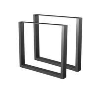 2 PATAS DE MESA DE ACERO FORMATO RECTANGULAR NEGRO, PATAS DE MUEBLES, PATAS D...