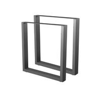 2 PATAS DE MESA DE ACERO FORMATO RECTANGULAR NEGRO, PATAS DE MUEBLES, PATAS D...