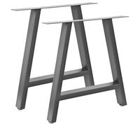 2 PATAS DE MESA DE ACERO GRIS 70x72CM, PATAS DE MUEBLES, PATAS DE MESA DE MET...