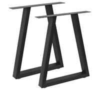 2 PATAS DE MESA DE ACERO NEGRO 60x72CM, PATAS DE MUEBLES, PATAS DE MESA DE ME...