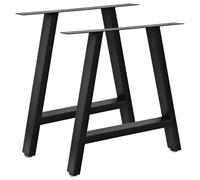 2 PATAS DE MESA DE ACERO NEGRO 70x72CM, PATAS DE MUEBLES, PATAS DE MESA DE ME...