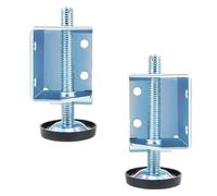 2 patas de nivelación de esquina, nivelador de patas de muebles ajustables izquierda/derecha con tornillos, zócalo, soportes ajustables para muebles, mesa, sofá, armarios, banco de trabajo