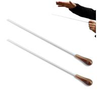 2 PC que conduce Baton, conductor profesional Baton Baton Music Conductor Stick Wand Direction Stick con Handle para conciertos orquestales corales (Yellow)