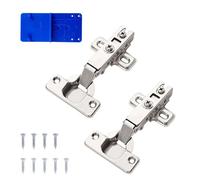 2 pcs 110° Bisagras de Muebles, Bisagras Puertas Cocina, Amortiguación Integrada Bisagra, Bisagra con Amortiguador Cierre Automático, para Muebles, puerta de armario, armario de cocina