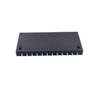 2 Pcs 12-Core Rack-Mounted Terminal Box, 12-Port Optical Cable Fusion Box, Square-Port Distribution Frame, Optical Fiber Terminal Box