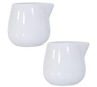 2 PCS 150 ml blanco pequeñas de cerámica jarra de leche cocina verter café crema taza de salsa por +ing
