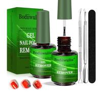 2 Pcs 15ml Removedor Esmalte Semipermanente, Quitaesmalte De UñAs, Nail Remover Quitaesmalte RáPido Y FáCil, Con Empujador CutíCula Y Lima De UñAs, No Necesita PelíCula, Remojo