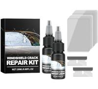 2 Pcs 20ml Windshield Crack Repair Kit,Cracks Gone Glass Repair Kit,Automotive Windscreen Quick Repair Tool,for Window Cracks, Chips & Scratches