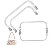 2 PCS 24/20 cm Bolsa de aluminio asa bolsa marco Kiss Clasp marco interior tubular de forma cuadrada bolsa ensamblada marco embrague para bolso embrague artesanía proyectos (Rectangular)