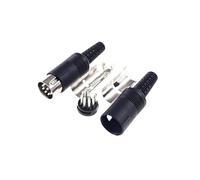 2 Pcs 3 4 5 6 7 8 13 Pin DIN Male Plug Header Female Solder DIY Vertical Circular Push-Pull Power Connector Machined Contacts(8Pin Male 262 Degree)