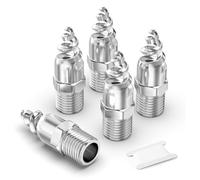2 Pcs 304 Stainless Steel Spiral Cone Atomization Nozzle, 1/2" ale Dust Remove Atomized Sprayer for Gas Cooling, Washing, Fire Proof, Garden Watering