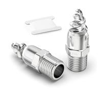 2 Pcs 304 Stainless Steel Spiral Cone Atomization Nozzle, 1/4" ale Dust Remove Atomized Sprayer for Gas Cooling, Washing, Fire Proof, Garden Watering