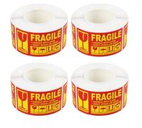 2 PCS 500 Etiquetas Zerbrechlich Aviso Cristal Peligro de Rotura Manejar con Cuidado Frágil para Cajas de Mudanza, 25 x 45 mm, Adhesivo Fuerte y Resistente al Clima (4, C126 25 x 45 mm)