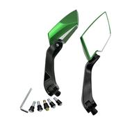 2 PCS 8mm 10mm Motorbike Scooter Rearview Side Mirrors For Yamaha For Honda For Kawasaki For Suzuki For Chopper For Cruiser For Bobber,Espejo Moto Lateral(Verde)