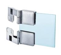 2 PCS Abrazadera de baño acero inoxidable Bisagra pivotante for puerta vidrio Bisagras sin marco alta resistencia Accesorios for puertas gabinete madera