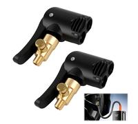 2 Pcs Adaptador De Válvula De Coche Universal, Conector De Neumático De Latón Con Clip Y Liberación Rápida, Ideal Para Inflar Neumáticos De Coche, Bicicleta, Moto Y Camión Conector De Válvula