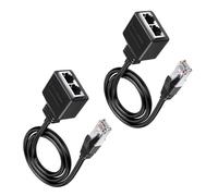 2 Pcs Adaptadores Divisores RJ45, Divisor LAN RJ 45, Distribuidor 1 a 2 Hembra, Cable Extensor LAN Ethernet, 1 Macho a 2 Hembra, Cable para Ethernet Cat5, Cat5e, Cat6, Cat7