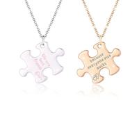 2 PCS Adorables BFF Collares con Colgante de Rompecabezas, We Are Best Friend Collares Color Oro/Plata, Collar de la Amistad para 2, Regalos de Joyería de San Valentín para Niñas Niños Amigos Familia