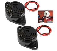 2 PCS Alarmas Electrónicas de Zumbador Activo Piezoeléctrico, Zumbador Timbre, Buzzer de Alarma, Zumbadores Electrónicos, Buzzer, Salida de 100 dB, para Aplicaciones en Interiores y Exteriores
