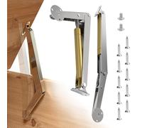 2 Pcs Amortiguador Tapa Baúl 150N 15KG Soporte de Bisagra Amortiguador Resorte de Gas Bisagra Elevable Acero Cierre Suave, Soporte Hidráulico para Baúl Cofre Arcón Cama Abatible Herrajes Caja Madera