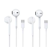 2 PCS Auriculares USB C, Cascos Intrauditivos Tipo C con Micrófono, USB C con Cable Reforzado Y Chip Dac, Control De Volumen, Compatibles con 16 15 Pro MAX, S24 S23 A55 A54