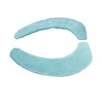 2 PCS Auto Adhesivo Flannel Flannel Cover Warmer: Cojín de Lavable Suave para Comodidad Cálida en Inodoros Fríos (GREY) (azul claro)