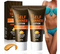 2 pcs Autobronceador Corporal Intenso,Loción corporal autobronceadora,mantiene la hidratación de la piel,Crema Autobronceadora Corporal,natural y uniforme,Acelerador del Bronceado 50g