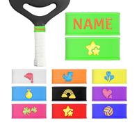 2 PCS Bandas de Agarre de Pickleball Personalizadass - Se Adapta a Todos los Mangos de Paleta - Banda de Silicona Personalizadas con Nombres - Regalos para Amantes del Pickleball - Verde
