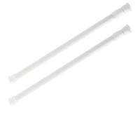 2 PCS Barras De Tensión Extensibles Para Cortinas, Sin Taladro, Ideal Para Baño, Armario Y Cocina, 1 Cm De Diámetro, Longitud Ajustable De 30 A 50 cm, Fácil Instalació