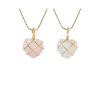 2 Pcs Birth Stone Heart Necklace Girls Diamond Castle Necklace for Teen Girls Fiis